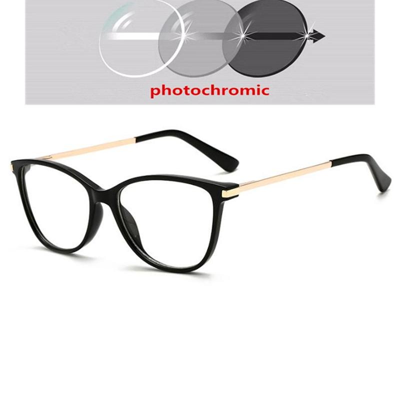Anti Blue Light Cat Eye Myopia Glasses Women Brand Designer Spring Leg Prescription Spectacles Frame Diopter 0 -0.5 -0.75 To -6