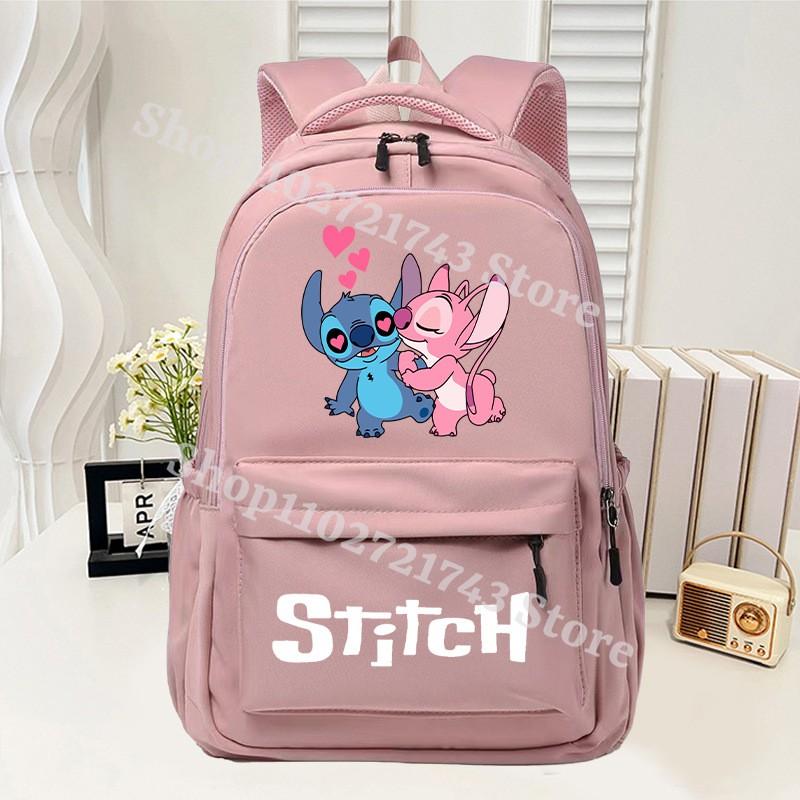 Disney Stitch Large Capacity Backpack Kids Boys Girls School Supplies Storage Bag Anime Fashion Student Bookbag