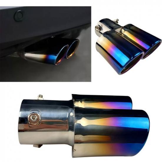 

Car Exhaust Tip Rear Pipe Tail Steel Throat Stainless Muffler Round 4-7CM 1To2