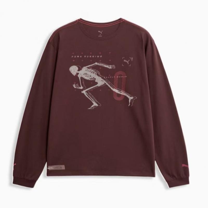 Puma Men S Long Sleeve FuncTional T ShirT 529766 01 02