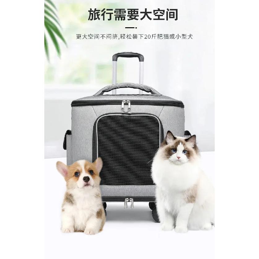 Outdoor Portable Large Capacity Silent Wheel Pet Suitcase Large Cat And Dog Bag