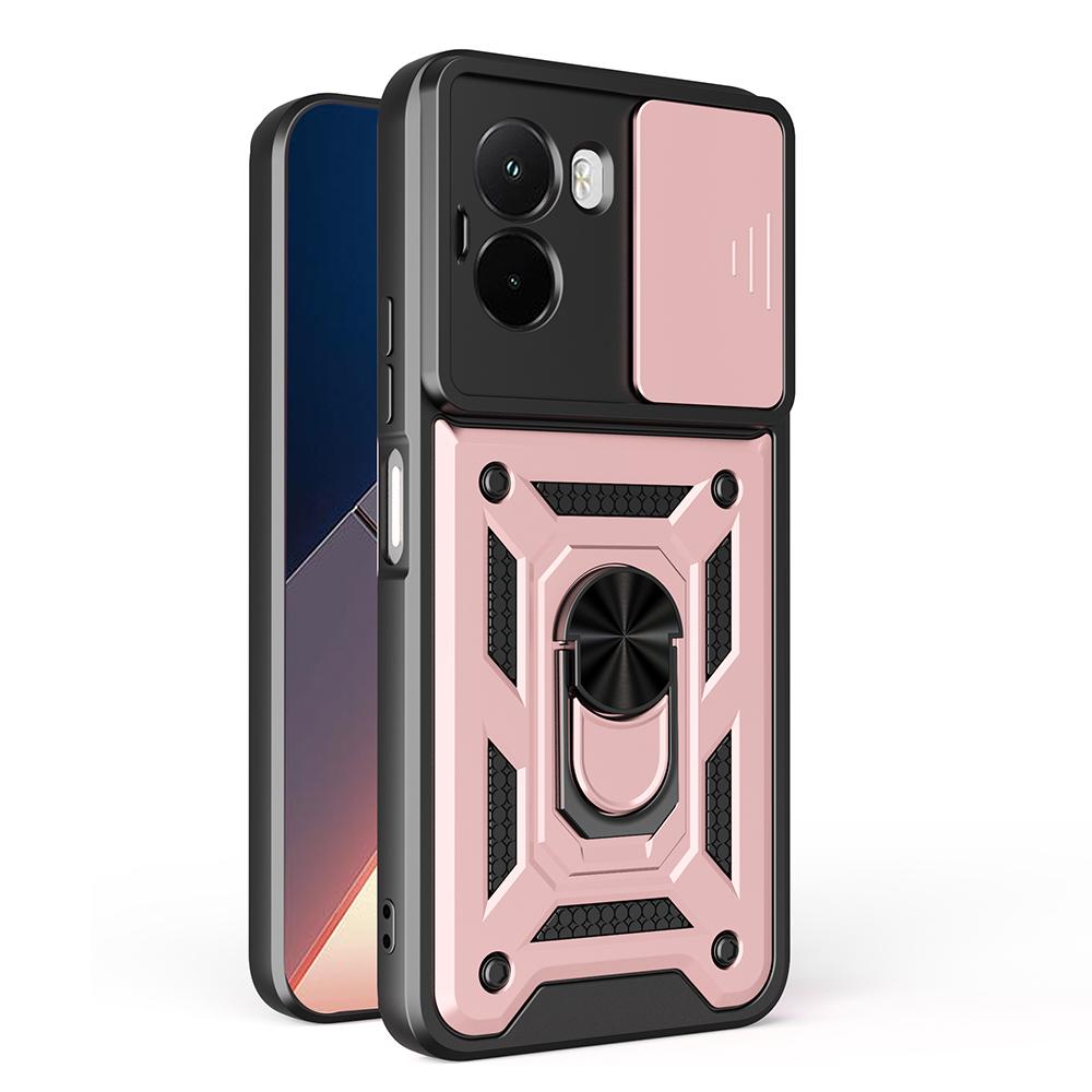 For Xiaomi POCO M7 4G Global 169mm Case Armor Slide Camera Protection Cover for POCO M7 Plus 5G Ring Stand Shockproof Funda Capa