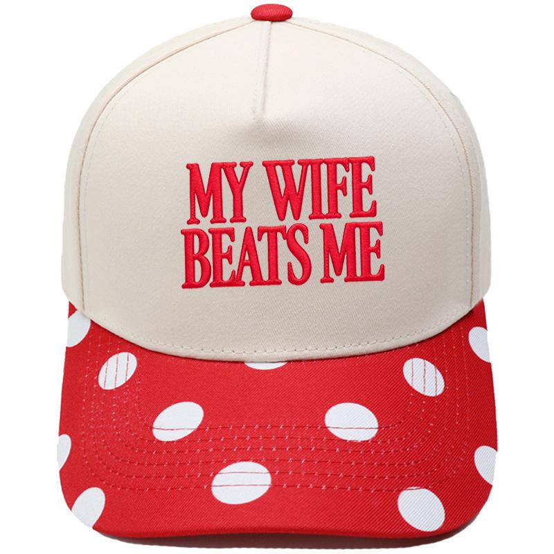 MY WIFE BEATS ME Fun embroidery color matching truck driver hat men's and women's casual sunshade baseball cap