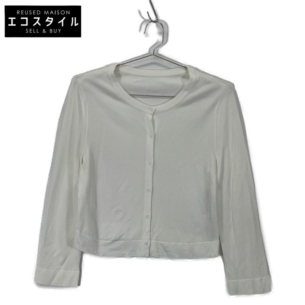 FOXEY 36823 White Upper Standard Long Sleeve Cardigan Tops 40 whiteUsed