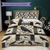 Decorazione Corvo Pattern Set Copripiumino Copripiumino Federa Decorazione Casa Regalo di Compleanno (1 * copripiumino + 2 * federe senza imbottitura)51