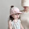 Lightweight Kids Cap Breathable Mesh Sunshade Hat Cute Large Brim Hat  Summer