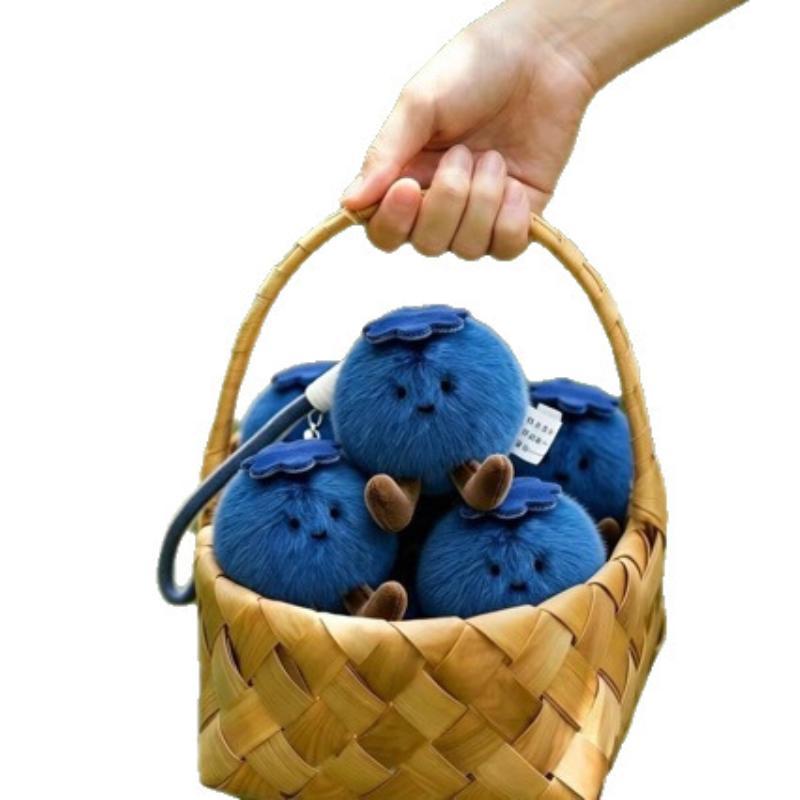1/2 Pezzi Portachiavi Peluche Soffice Mirtillo Bambola Morbida Giocattolo Ciondolo per Borsa Ciondoli per Telefono Significano 'Bloccare la Sfortuna', Decorazione per la Casa Regalo