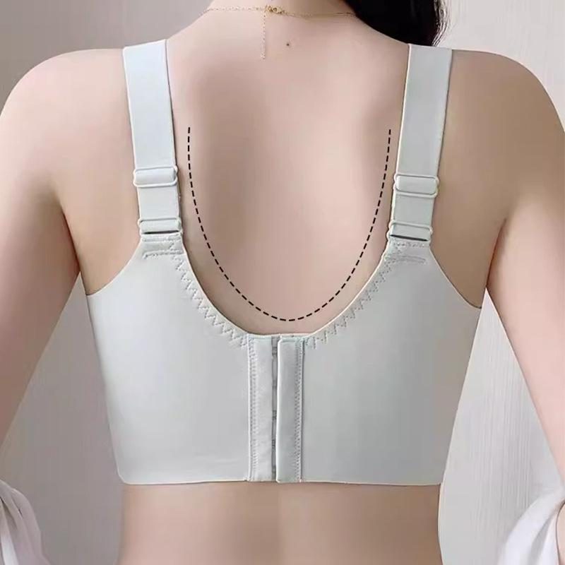 Full-cup Bra Women's Thin Anti-sagging Lace-gathering Bra Large-sized Underwear Push Up Bra