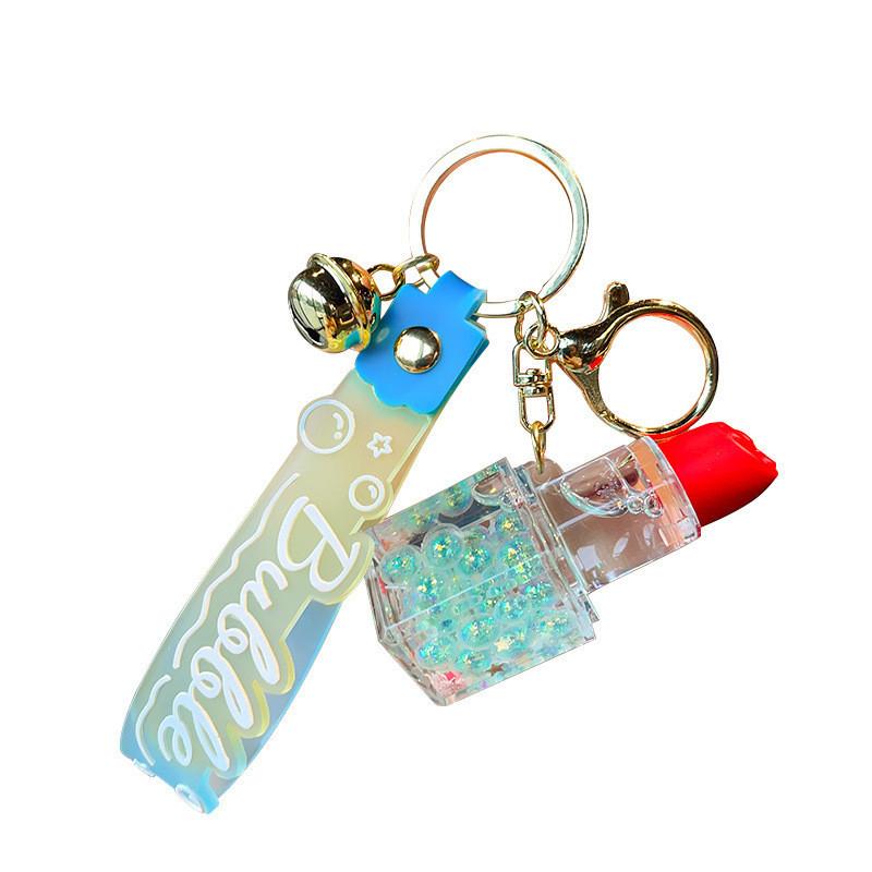 Charming Acrylic Bubble Lipstick Keychain For Girls In Blue Perfect For Gifts