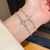 Jewelry Cross Pendant Bracelets With Zirconium For Women Gift Giving
