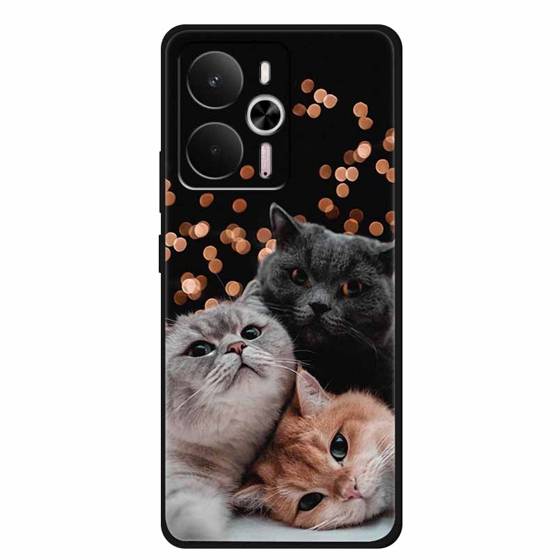 For Realme 14 Case Soft TPU Black Silicone Cover for Realme 14 5G Global RMX5070Soft Case Shockproof Cover RMX5070 Oppo Realme14