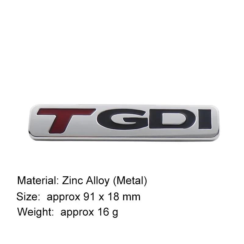 ABAB1 For Sonata Elantra Tucson IX25 IX35 3D Premium TGDI Letters Car Fender Trunk Rear Bonnet Nameplate Decal Emblem Badge Sticker