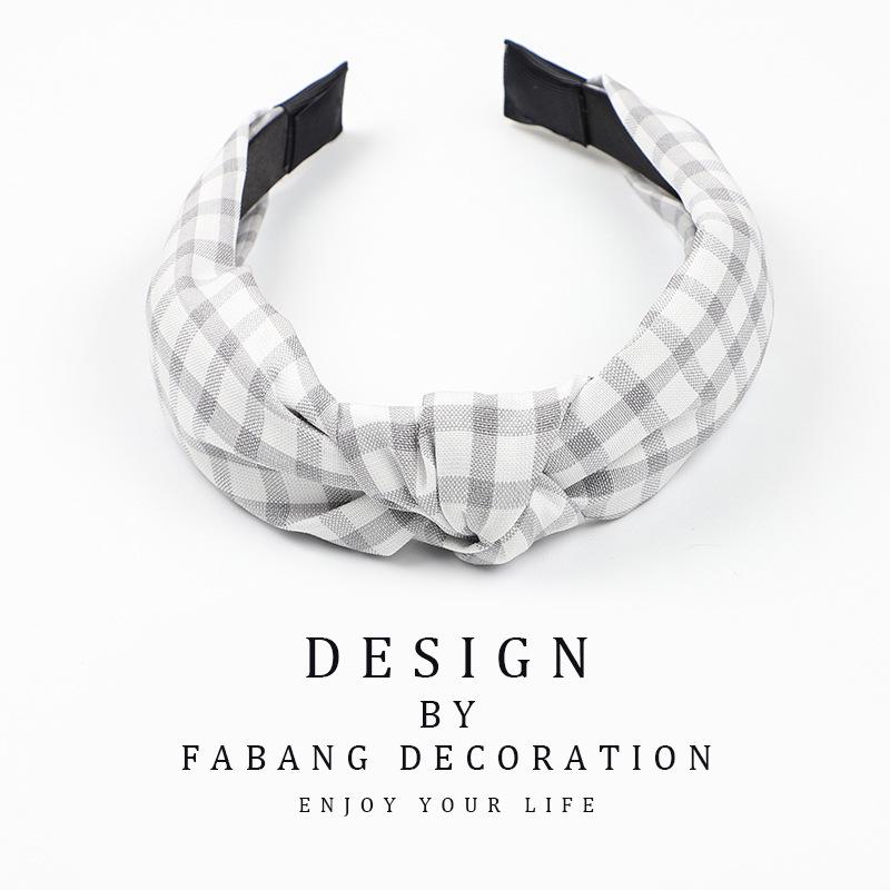 Korean Style Women's Striped Criss-Cross Bow Headband for Yoga & Face Washing