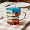 Colorful 3D Painted Book Mug Hand Drawn Design Coffee Tea Cup  Collection Gifts
