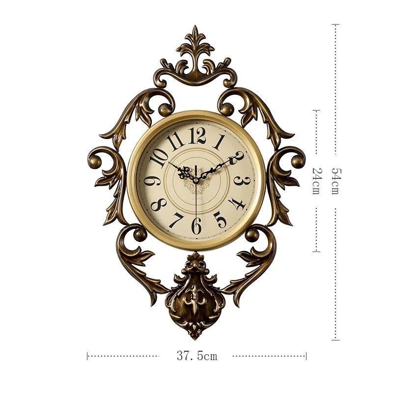 Vintage Classic Large Metal Wall Clock Living Room Office Bar Creative Wall Decor Art Silent Clock Modern Home Clock Family Gift