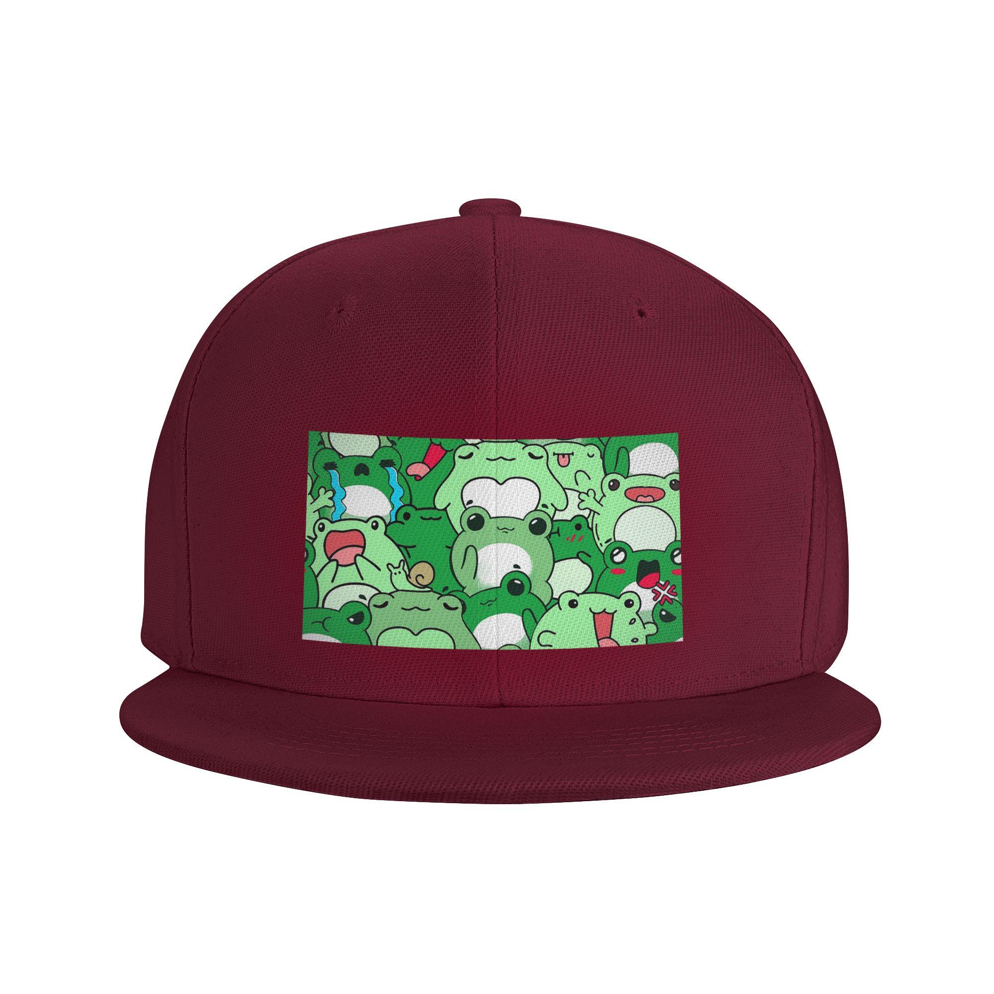 

Crowded cute Frog Pattern Baseball Caps Snapback Fashion Baseball Hats Breathable Casual Casquette Outdoor for Unisex One Size