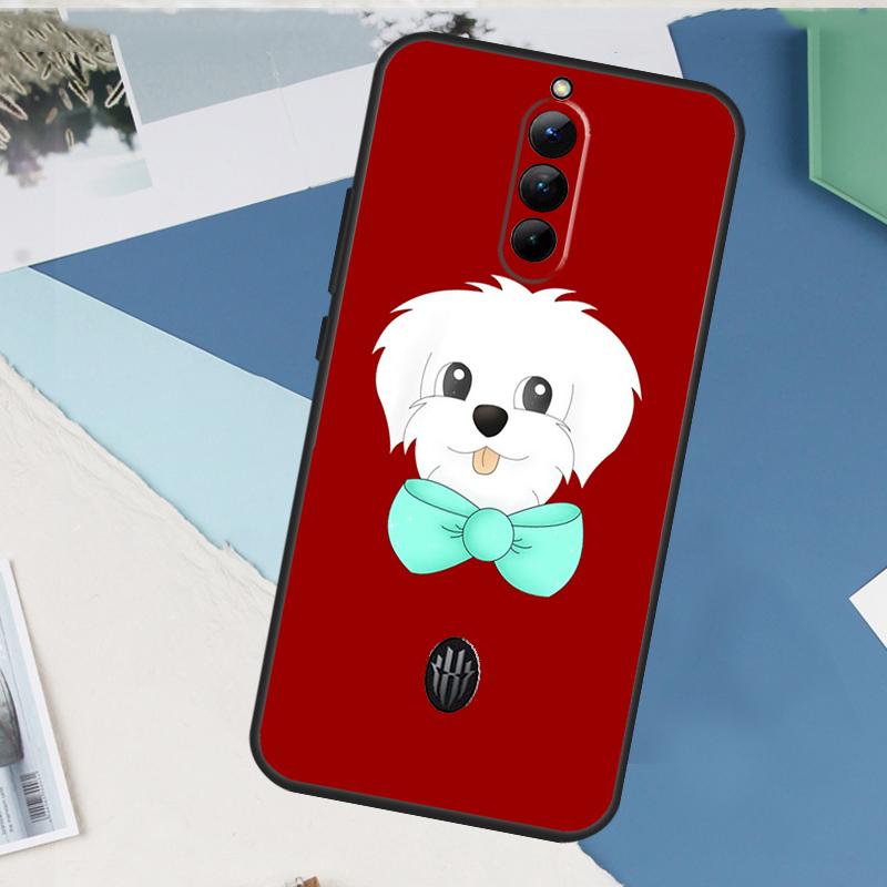 

Cartoon Maltese Dog Case For ZTE Nubia Red Magic 10S 11 10 9 8 8S 9S Pro Plus 6 7 6S 7S Pro 5G 6R 10 Air Cover RedMagic 11 Pro Plus