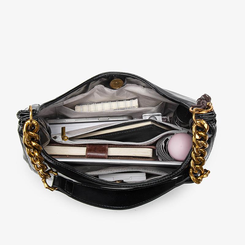 Large-capacity Bag Women's 2025 Autumn and Winter New Fashionable Versatile Soft Leather Underarm Bag Premium Texture Shoulder Messenger Bag