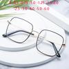 Diopter 0 -0.5 -1.0 To -6.0 Big Frame Square Minus Glasses With Prescription Women Men Metal Full Frame Nearsighted Eyeglasses