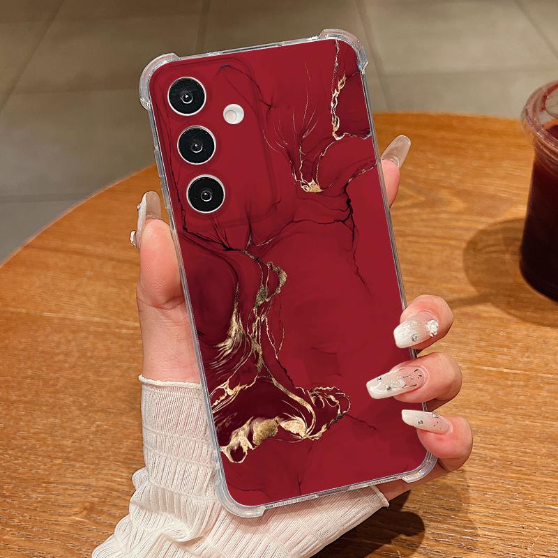 Colorful Marble Pattern Clear Phone Case For Samsung Galaxy A57 A37 A17 A56 A36 A55 A35 A26 A16 A25 A15 A54 Soft Silicone Cover