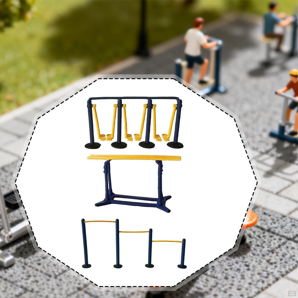 1/64 Fitnessgeräte Modell Puppenhaus Ornament Miniatur Sport Puppenhaus Dekor Dekoration