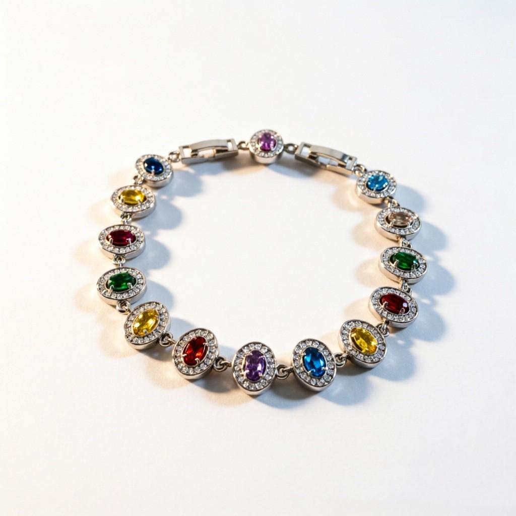 Korean Version of Fashionable Fresh and Sweet Geometric Zircon Bracelet Women's Niche Versatile Accessories Exquisite Design Jewelry 2026
