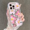 Romantyczne Kwiaty Brzoskwini Lustrzane Etui na Telefon Dla iPhone 17 Air 16 Pro Max 17 15 14 13 12 11 7 8 Plus XR XS Ochronne Tylne Etui