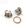 Universal Accessories M18 X 1.5 O2 Oxygen Sensor Hexagon Plug Iron Plating Nickel Bung With Gasket