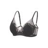Spring and summer French silk triangle cup bra, mulberry silk sexy lace rabbit cup underwear big breasts