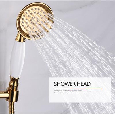 Gold Bathroom Shower Head Water Saving Brass Telephone Style Hand-held Shower Head Sprayer Tap Banheiro Lavabo Ducha Plumbing