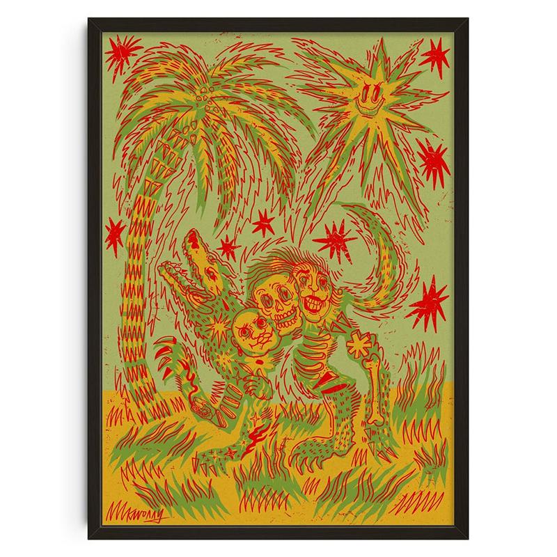 Vintage Abstract Classic Posters Retro Mind Maze Print Mid Century Wall Art Canvas Painting for Club Living Room Home Decor