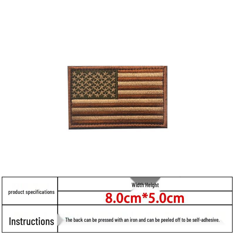 Velcro American Flag Embroidered Backpack Patch - Outdoor Stars & Stripes Badge
