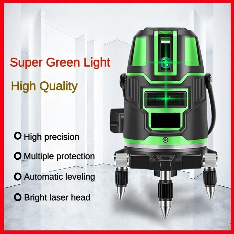 2/3/5 Line High Precision Green Light Level  360° Horizontal Vertical Cross Spirit Level Infrared Auto Self-Leveling Laser Level