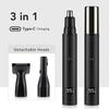 3in1 Electric Ear Nose Hair Trimmer For Men USB Charging Portable Nose Hair Trimmer For Men Women Ear Nose Eyebrow Facial Hair