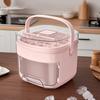 2-in-1 Ice Cube Maker & Storage Bucket Press-Release 48-Cavity Portable Ice Tray with Lid Scoop Easy-Release Ice Mold for Home Camping Party