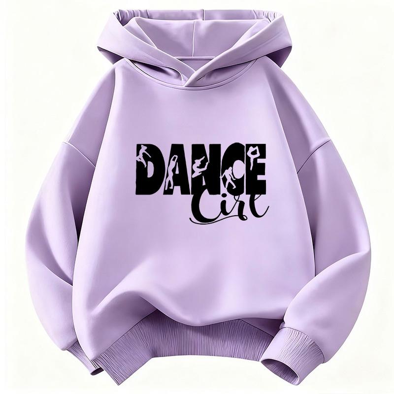 Dance Girl Letter Printed Hoodie Kids Children's Sweatshirt Hoody 90s Girls Autumn Winter Casual Hoodies