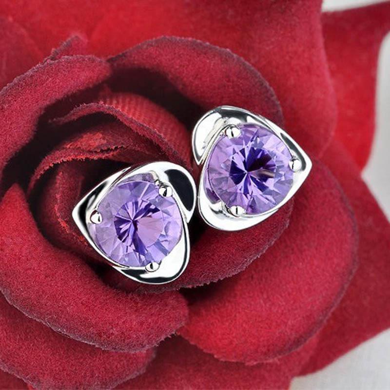 Korean Style Heart Stud Earrings and Ear Cuffs for Women - Imitation Silver Jewelry Gift