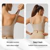 Women's Square Neck Sports Bra with Chest Support - Integrated Back Design for Running & Yoga