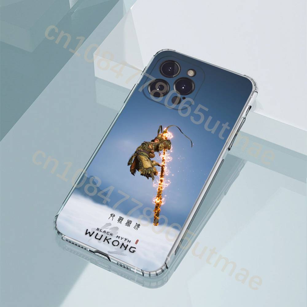 

B-BlackMyth W-Wukong Phone Case For iPhone17,16,15,14,13,12,11,Pro,Xs,Max,Mini,Plus Antislip Shockproof Hard iPhone15pro