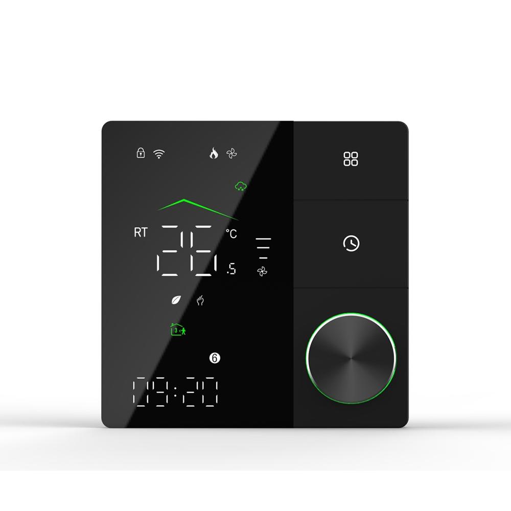 

Matter Tuya WiFi Умный термостат 16А Контроллер температуры для электрического отопления и охлаждения с NTC3950 10K Smart Life чёрный