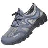 Summer Breathable Mesh Shoes Casual Men's Hollow Hole Shoes Outdoor Mountaineering Shoes Non-slip and Wear-resistant Creek Wading Shoes Men's Shoes