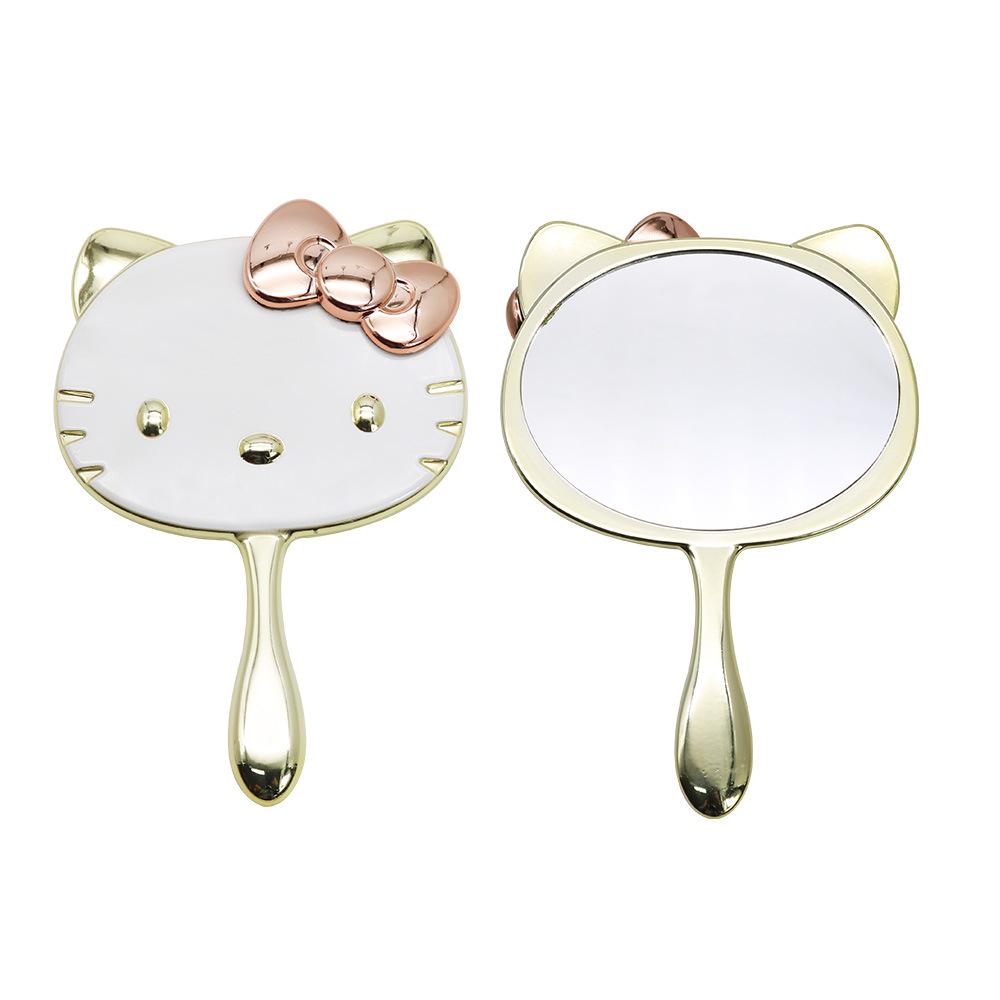 Large Handheld Makeup Mirror - Kitty Cat Design