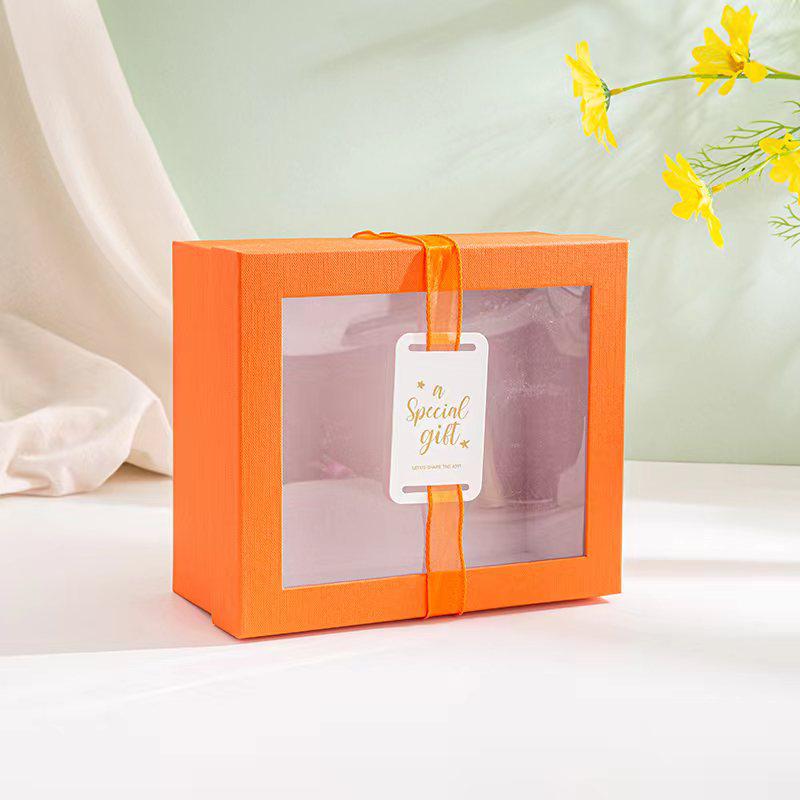 Transparent Lid and Base Gift Box for Bridesmaid, Lipstick, Birthday, Christmas & New Year Gifts