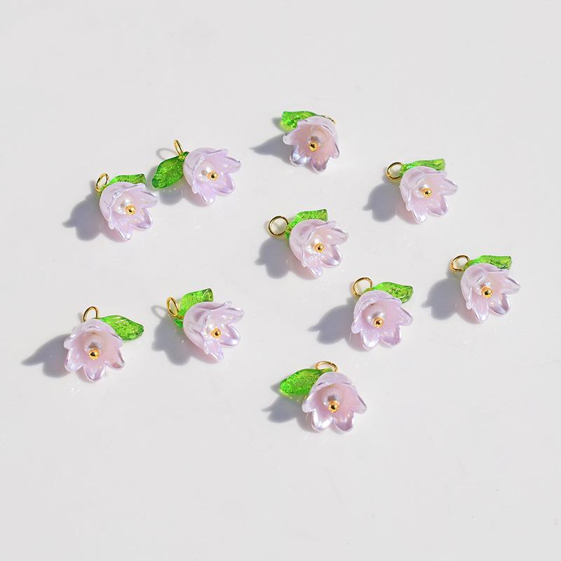 Pearl Lily of the Valley 3D Leaf Flower DIY Jewelry Kit: Bracelets, Necklaces, Earrings