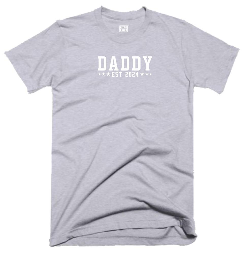Daddy Est 2024 T Shirt Unisex Legend Myth Funny Joke New Dad Fathers Day Gift Top