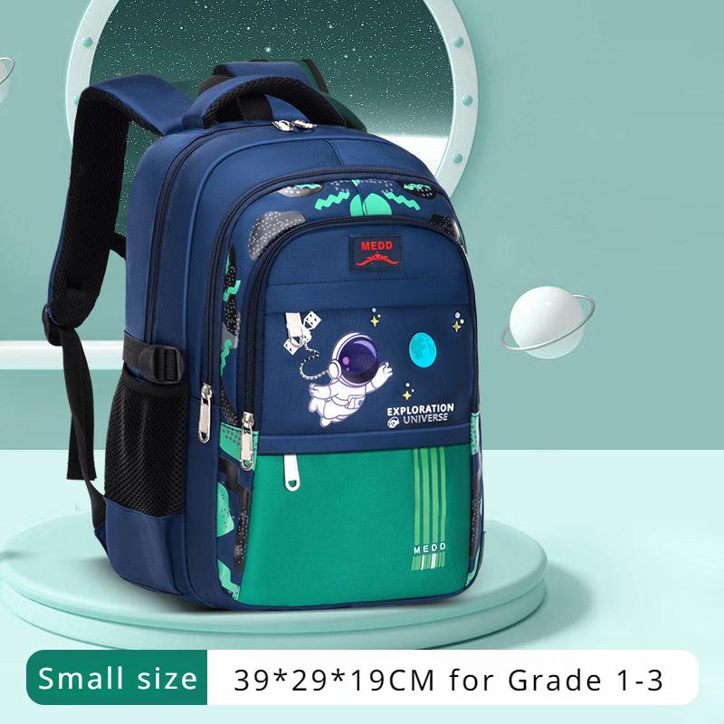 

Новый рюкзак для начальной школы с защитой позвоночника, легкие рюкзаки для уменьшения нагрузки для мальчиков 1, 3, 6–9 классов, высококачественная оксфордская водонепроницаемая сумка для книг S зелёный