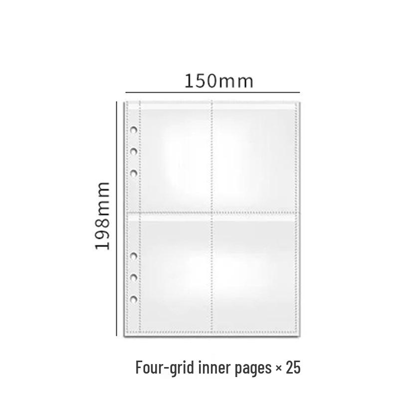 A5 Glitter PVC Transparent Zipper Binder for Jewelry, Planner, and Makeup Storage A5 (18x24 cm)
