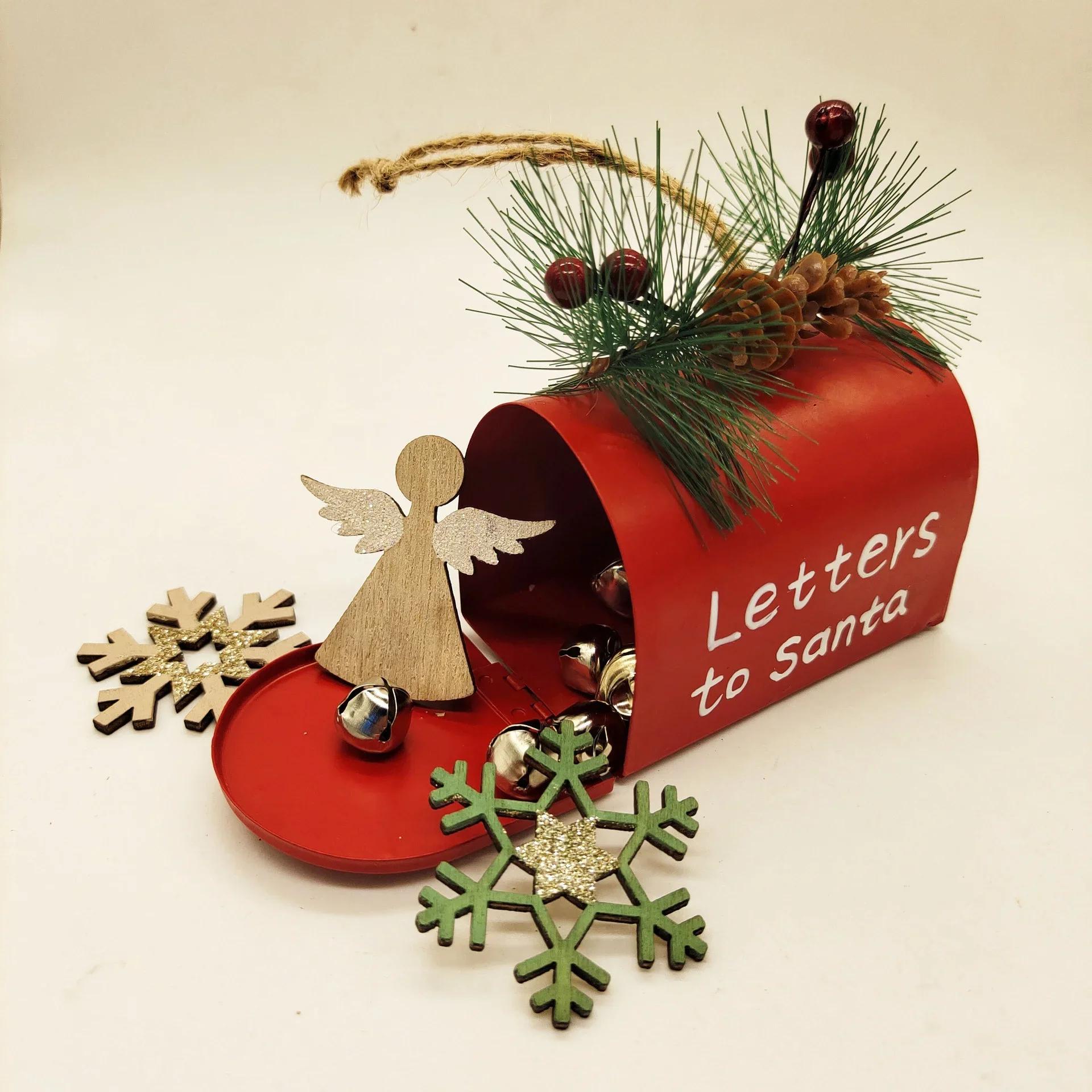 1 Pcs New Celebrate Christmas Household Decorative Mailbox Fuuny Creative Family Xmas Red Mailbox Festive Letter Supplies