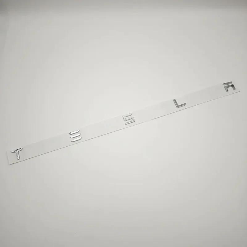 3D ABS Letters Tesla Logo Carbon Chrome Black Red Badge Car Rear Trunk Stickers For Tesla Model 3 Y X S Back Decals Accessories