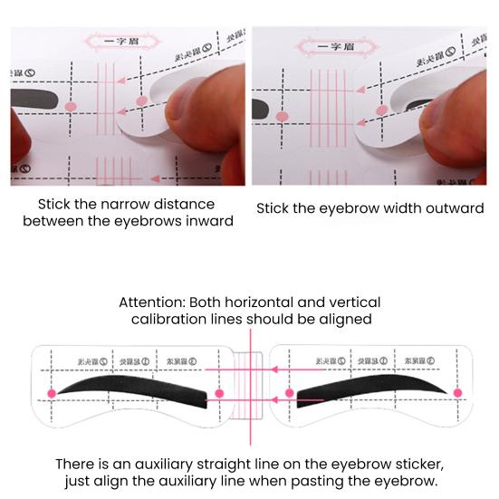 1 Set Eyebrow Stencil Sticker Disposable Brow Shaper Drawing Guide Tools DIY Women Beginner Eyebrow Shaping Template